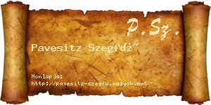 Pavesitz Szegfű névjegykártya
